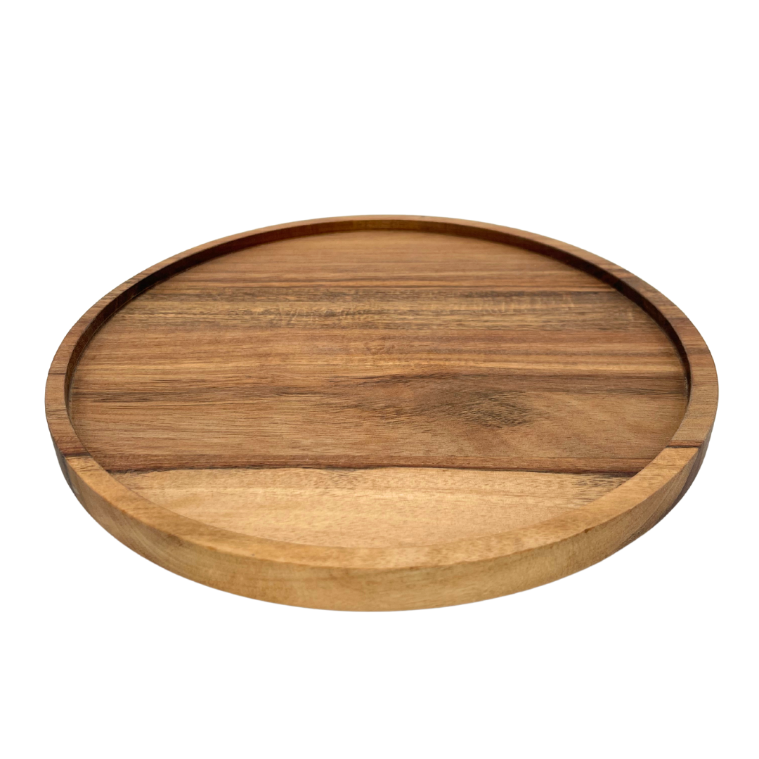 12" Lazy Susan in Acacia Wood