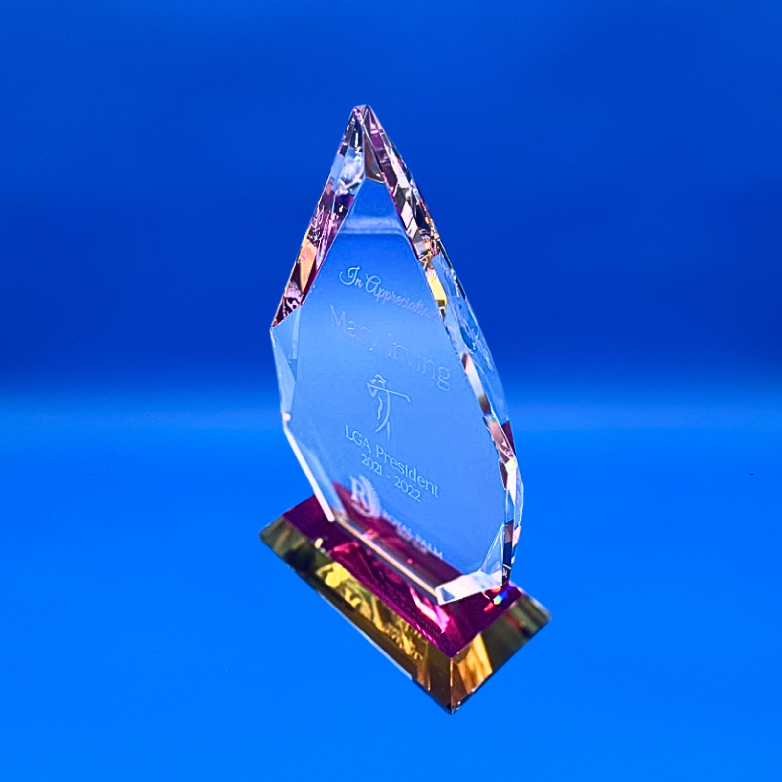 Flame Series Crystal with Prism-Effect Base