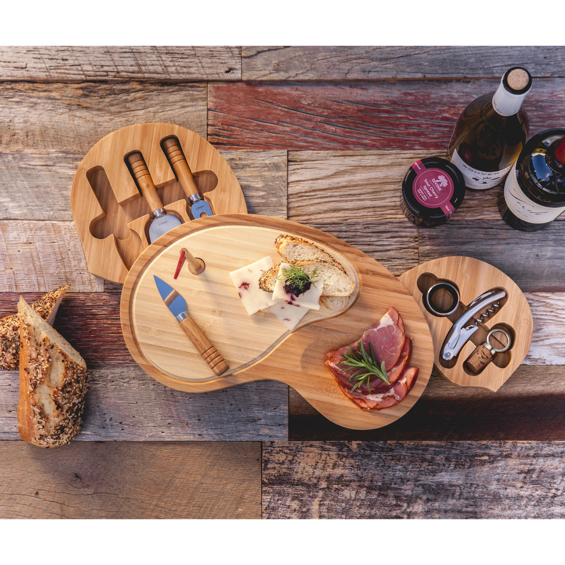 Sand Trap Golf Cheese Cutting Board w/6 Tools