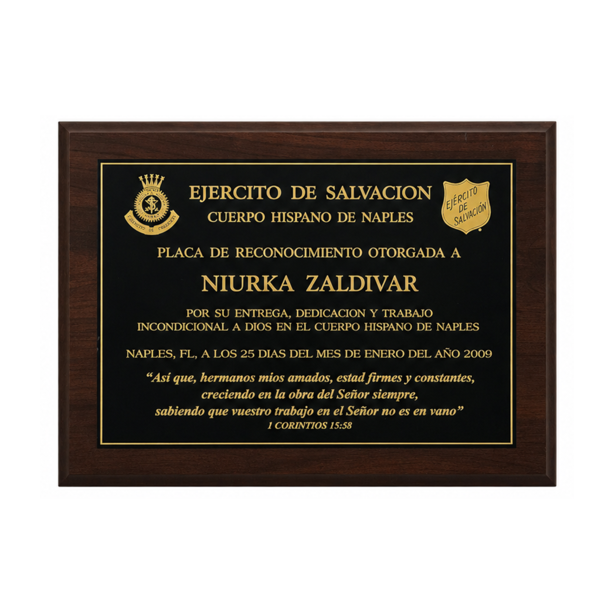 Custom Engraved Plaque