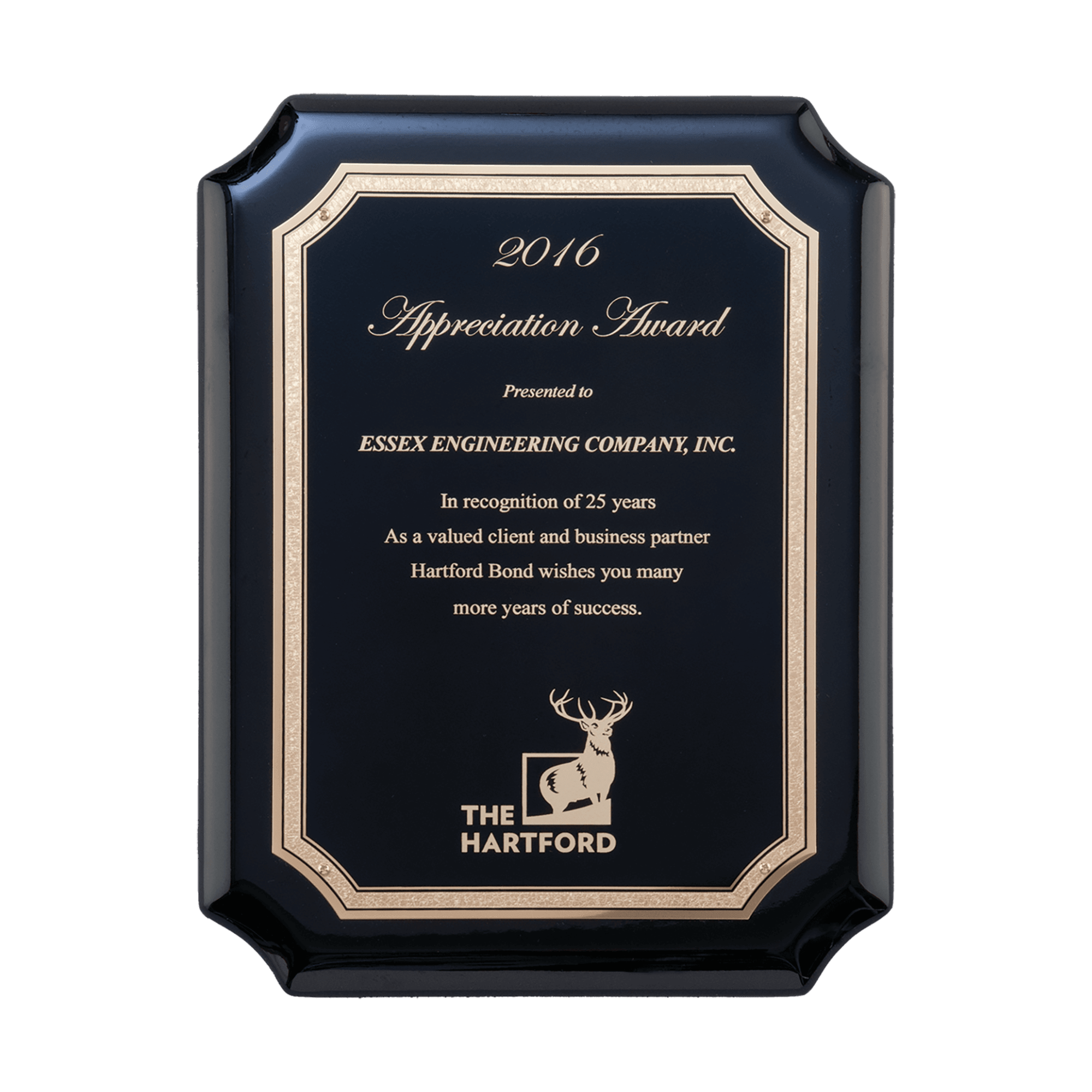 Black High Gloss Plaque with Black Gold Florentine Border