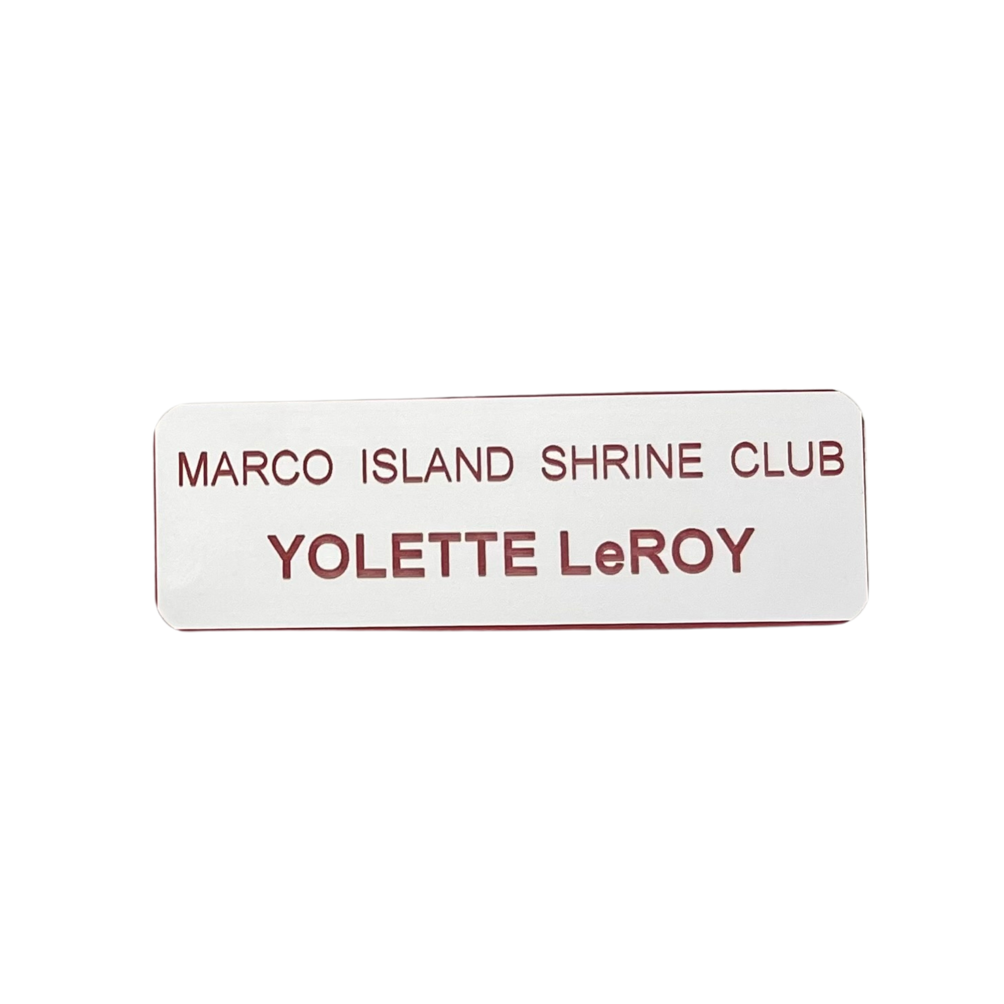 Engraved Plastic Name Badges/Tags