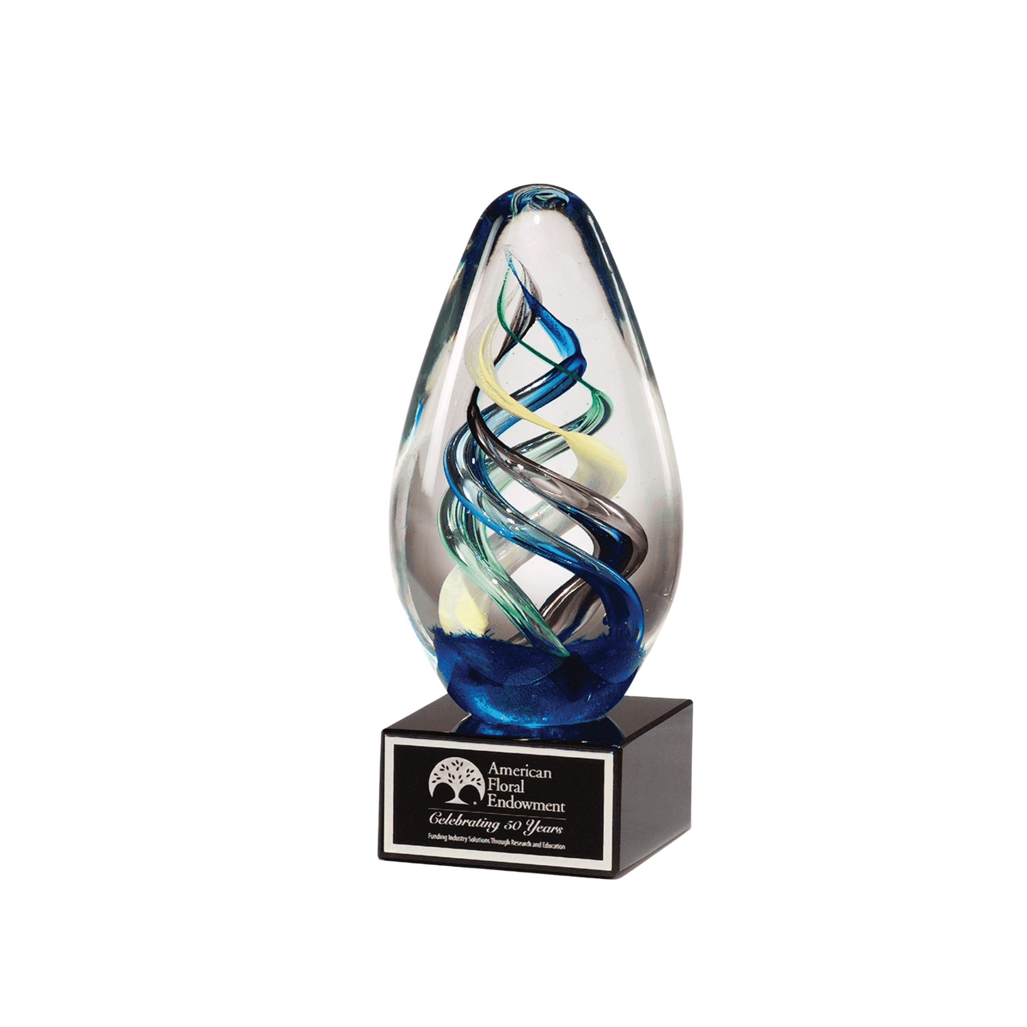 Egg-Shaped Colored Art Glass