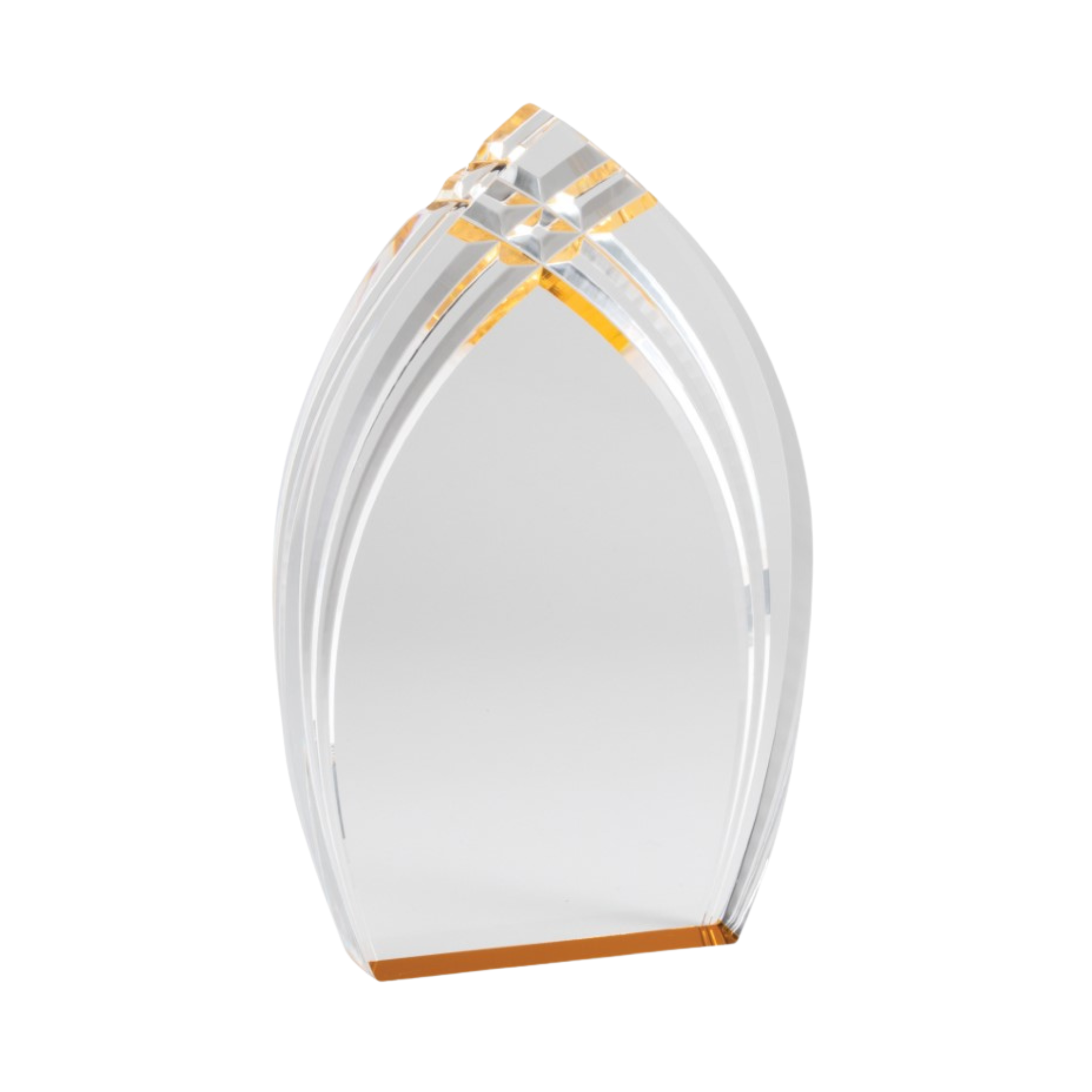 Gold Arch Acrylic Award with Prism Scalloping
