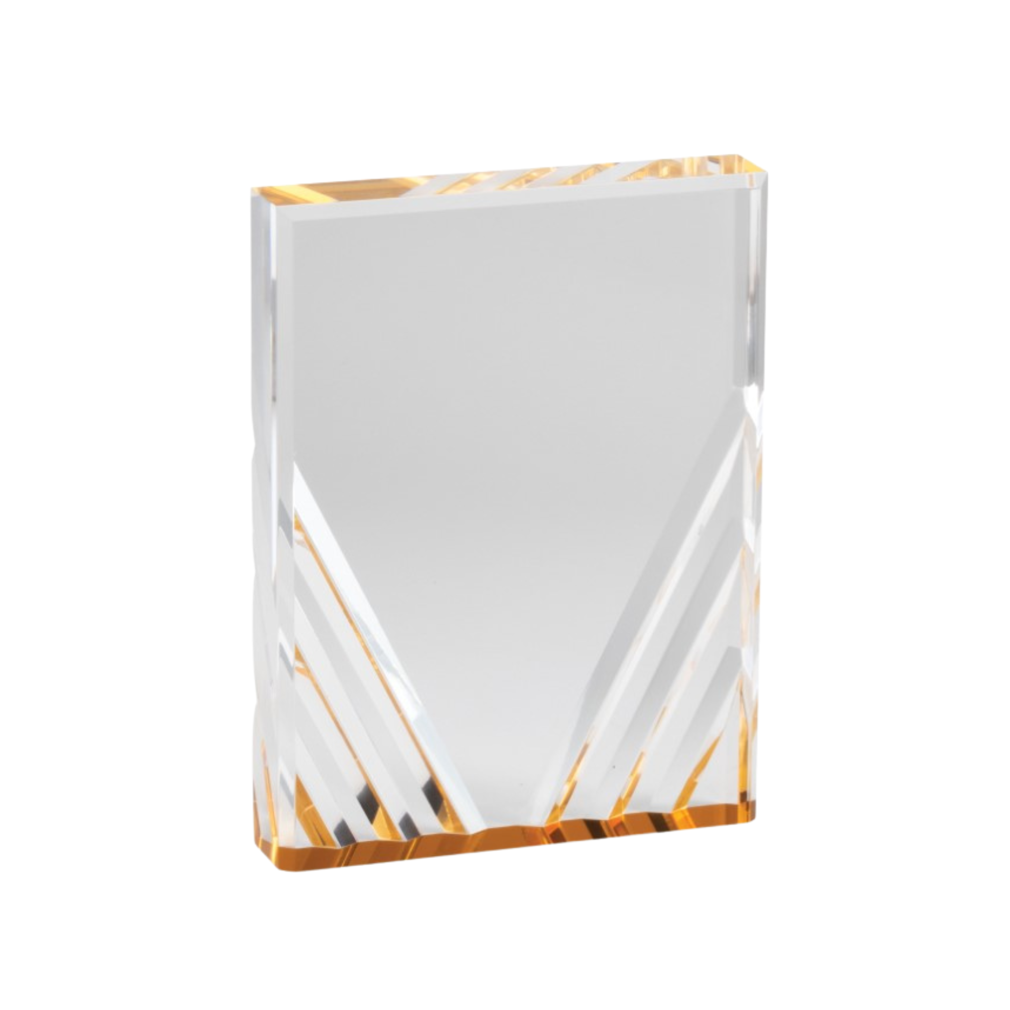 Gold Reflective Acrylic Award with Prism Columns
