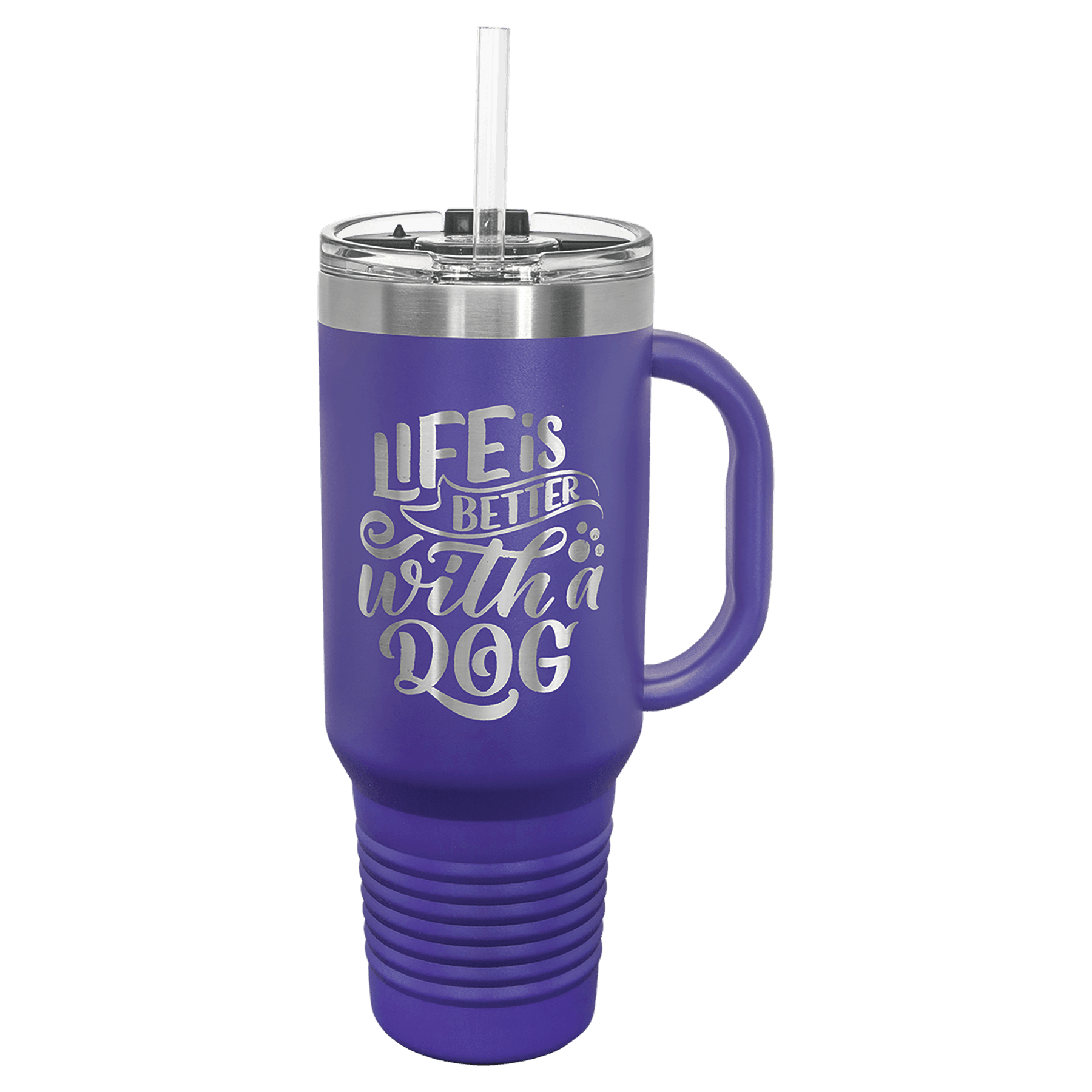 40 oz. Insulated Stainless Steel Travel Mug with Handle