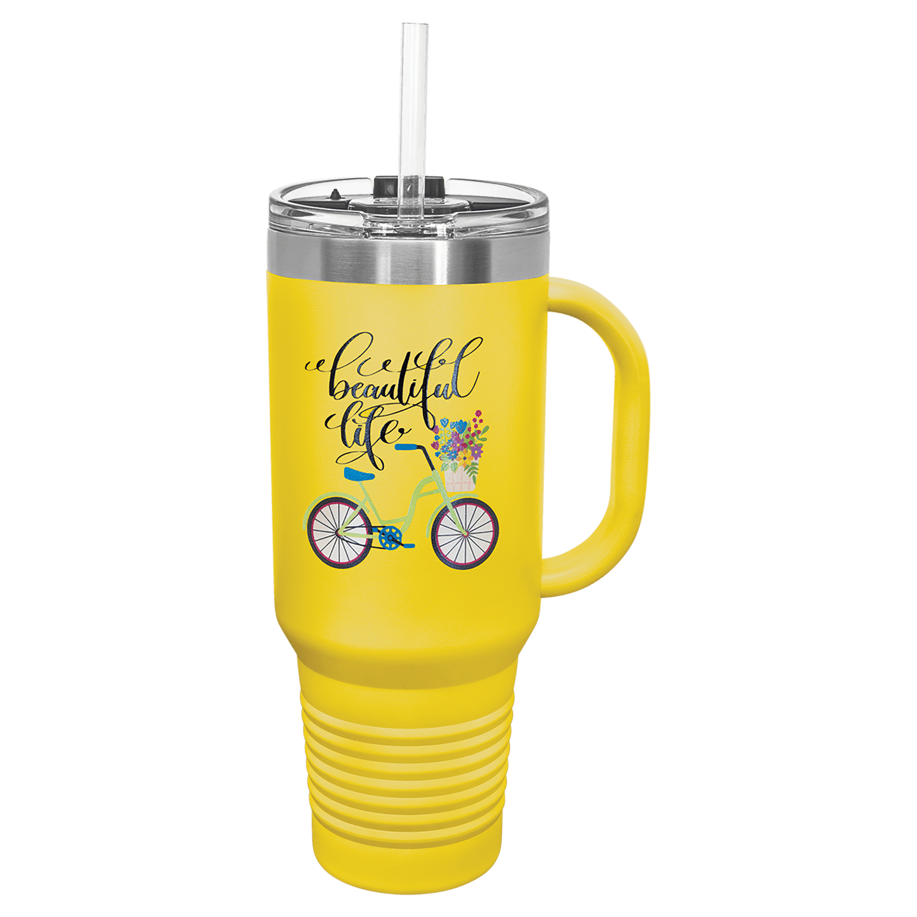 40 oz. Insulated Stainless Steel Travel Mug with Handle