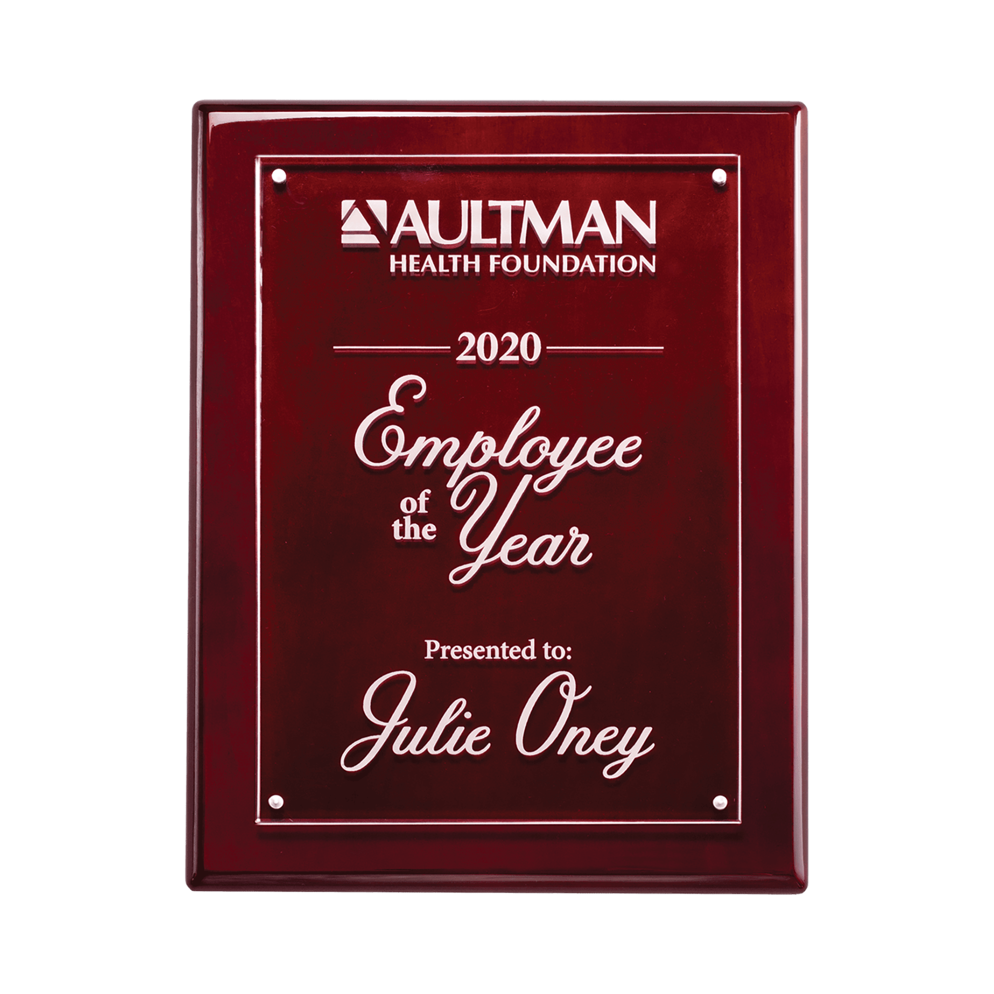 Rosewood High Gloss Plaque with Acrylic Engraving Plate