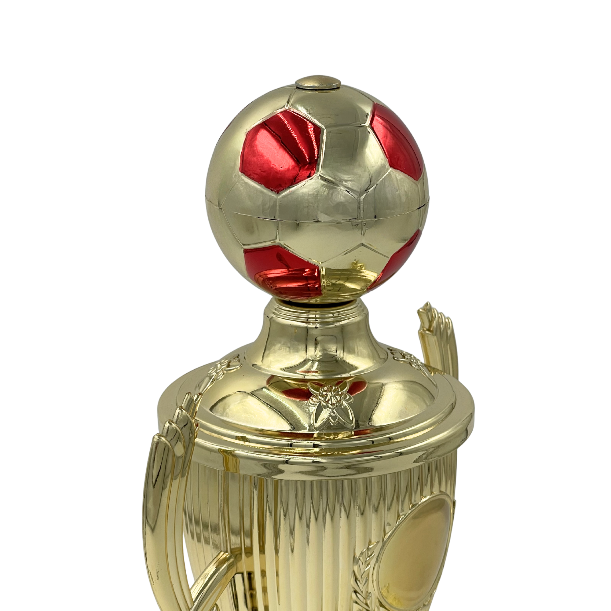 Gold Trophy Cup with Diamond Pattern on Black Base in 3 Sizes