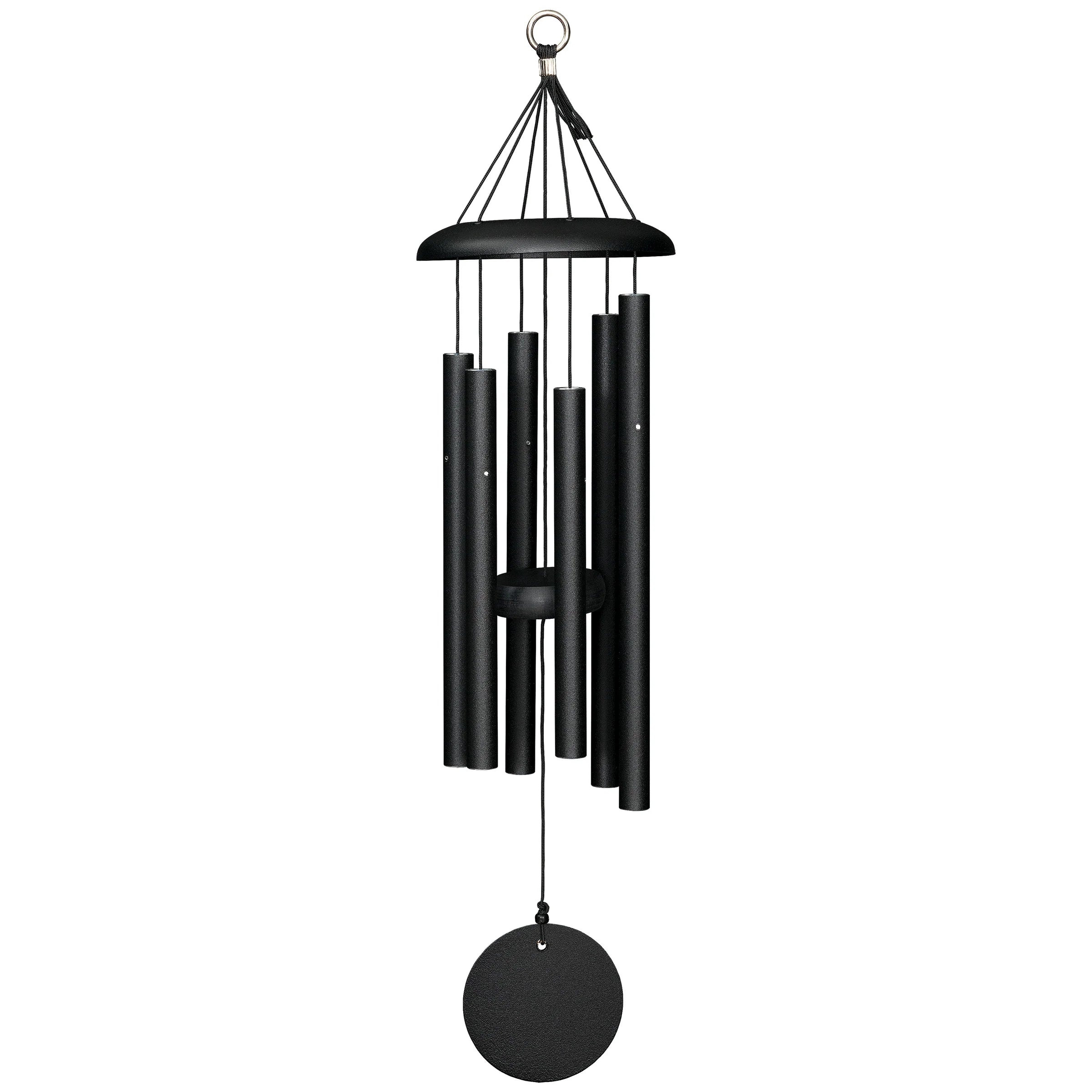 27" Black Aluminum Windchime w/ 6 tubes