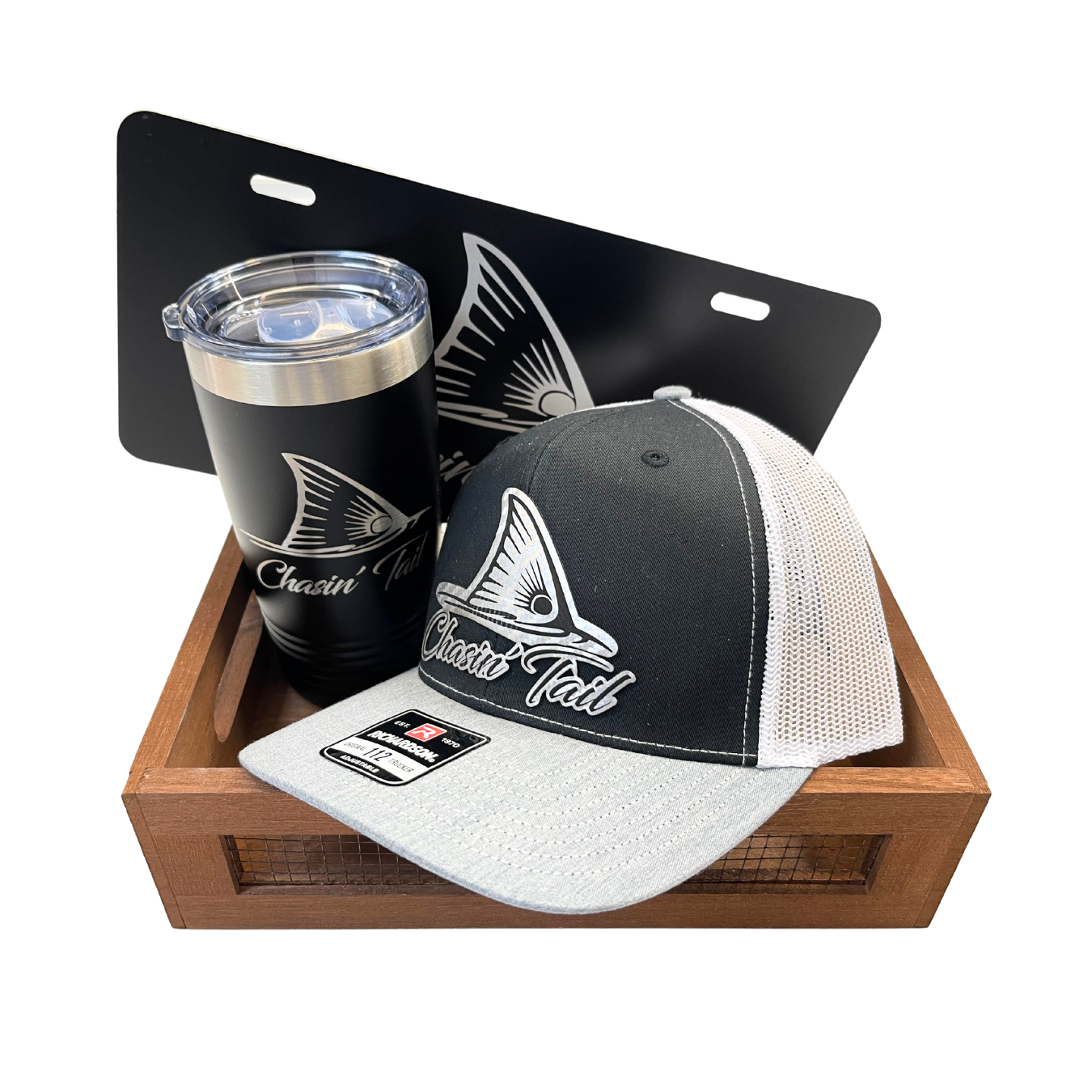 Men's Chasin' Tail Gift Basket in Black & Silver/Chrome